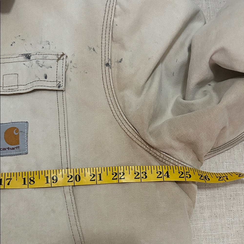 Vintage Carhartt Jacket XL Tan Thrashed Distressed Quilted Chore Barn - Picture 4 of 16